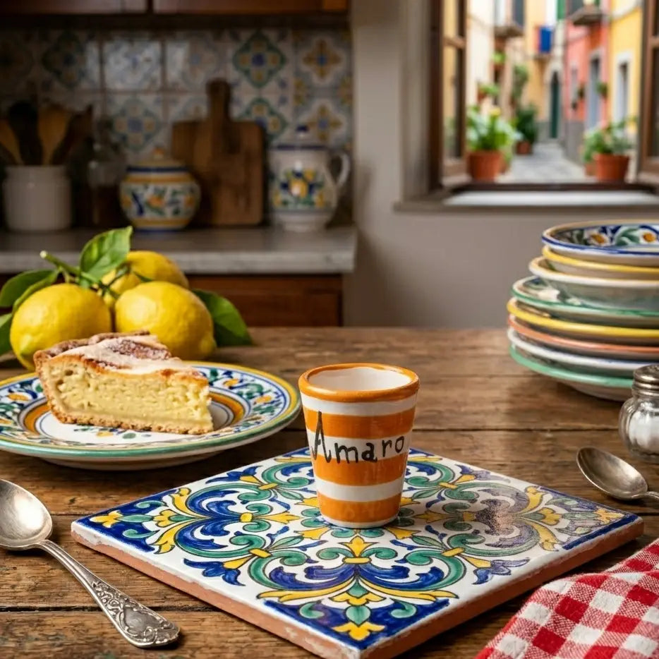 Bicchierino "Amaro" in Ceramica di Vietrese - L'ammazzacaffè con tradizione