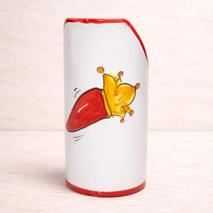 Set Cucina Scaramanzia 3 Pezzi - Ceramica di Vietri - Cornetto Rosso e Oro